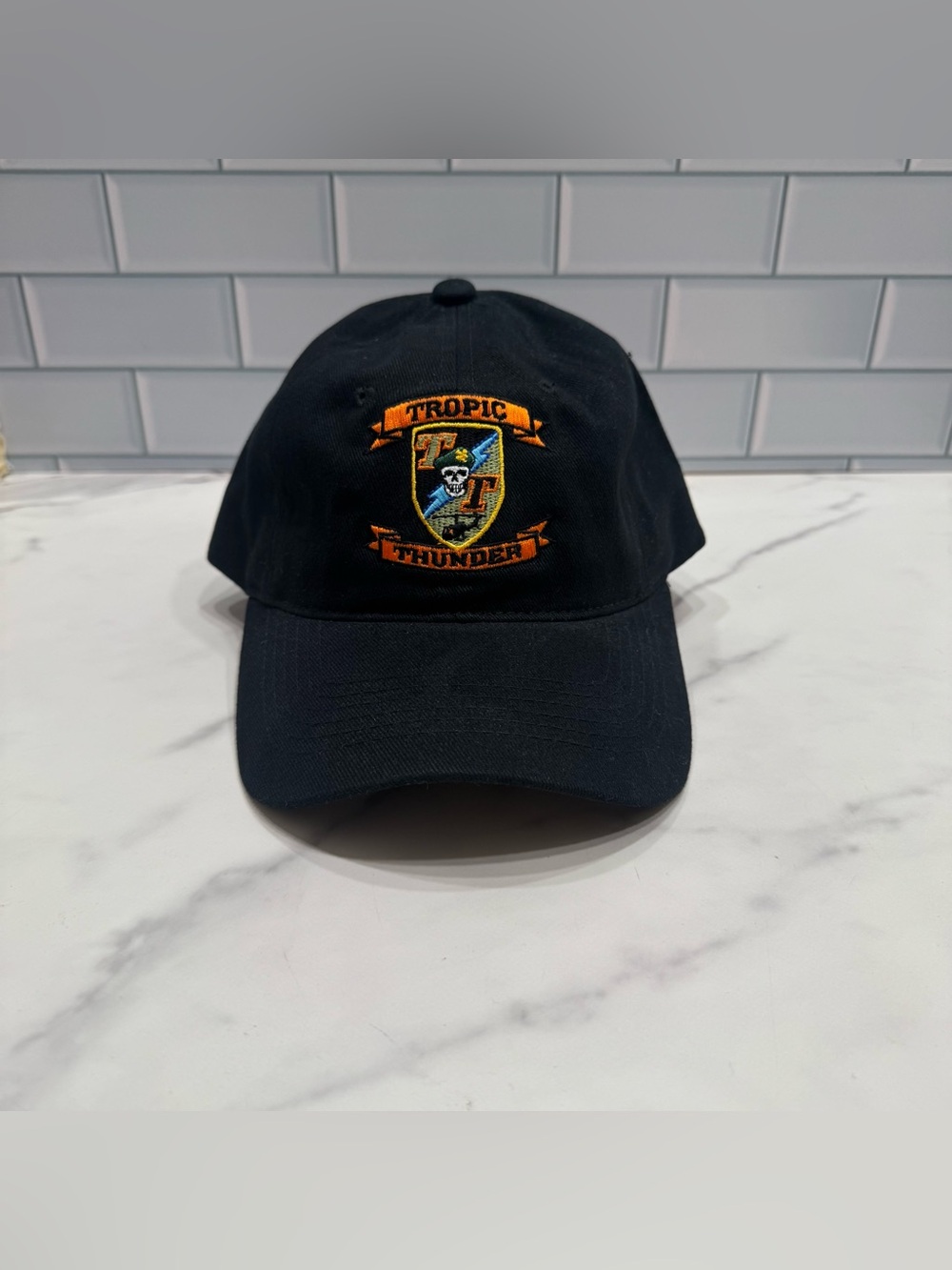 Tropic Thunder Embroidered Black Baseball Cap